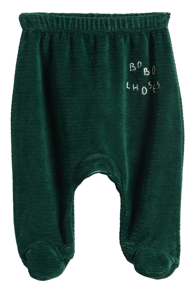 Velvet Footed Leggings, Main, color, GREEN