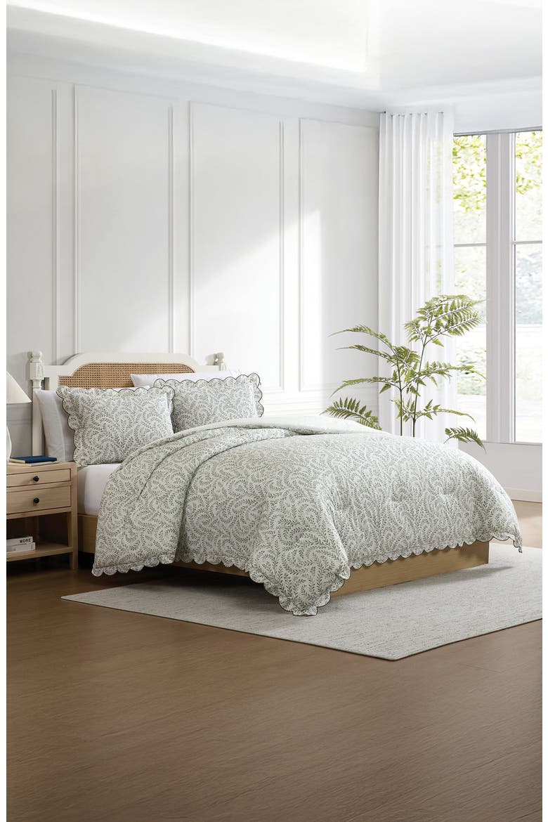 Elowen 3-Piece Comforter Set, Alternate, color, SAGE