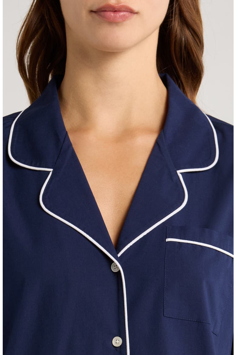 Classic Short Cotton Pajamas, Alternate, color, NAVY PEACOAT