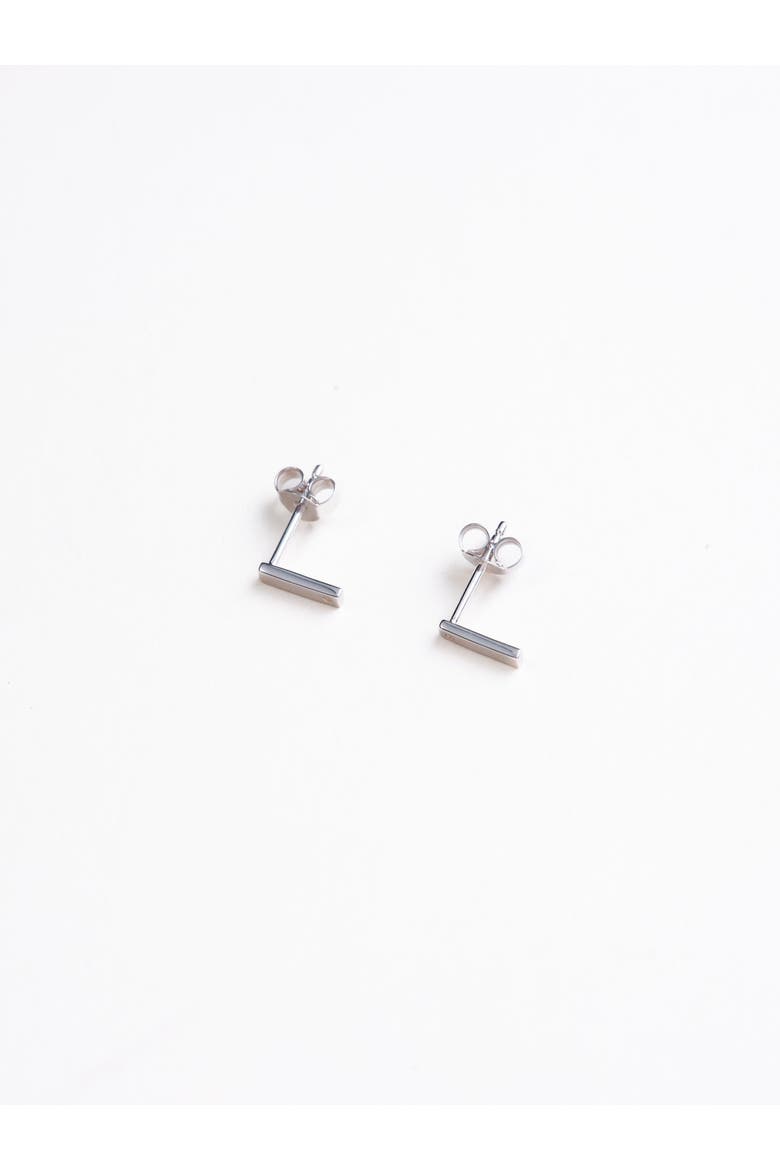Mia Long Studs, Alternate, color, Recycled Sterling Silver