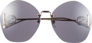 Gucci Novelty 65mm Oversize Round Sunglasses