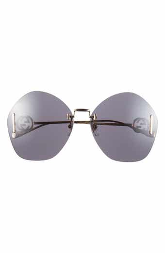 Gucci Novelty 65mm Oversize Round Sunglasses