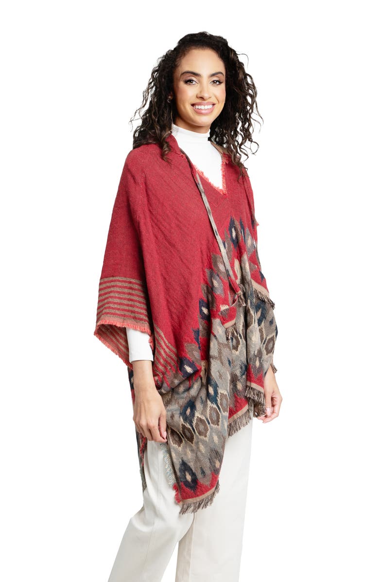 SAACHI Hooded Poncho, Alternate, color, 