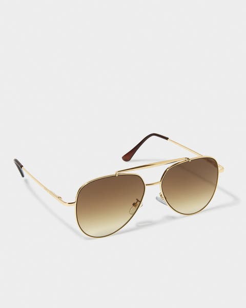 Bali Sunglasses in Gold Metal