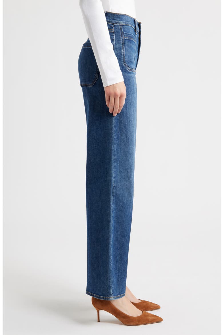 Le Slim Palazzo Jeans, Alternate, color, ROCKWELL CLEAN