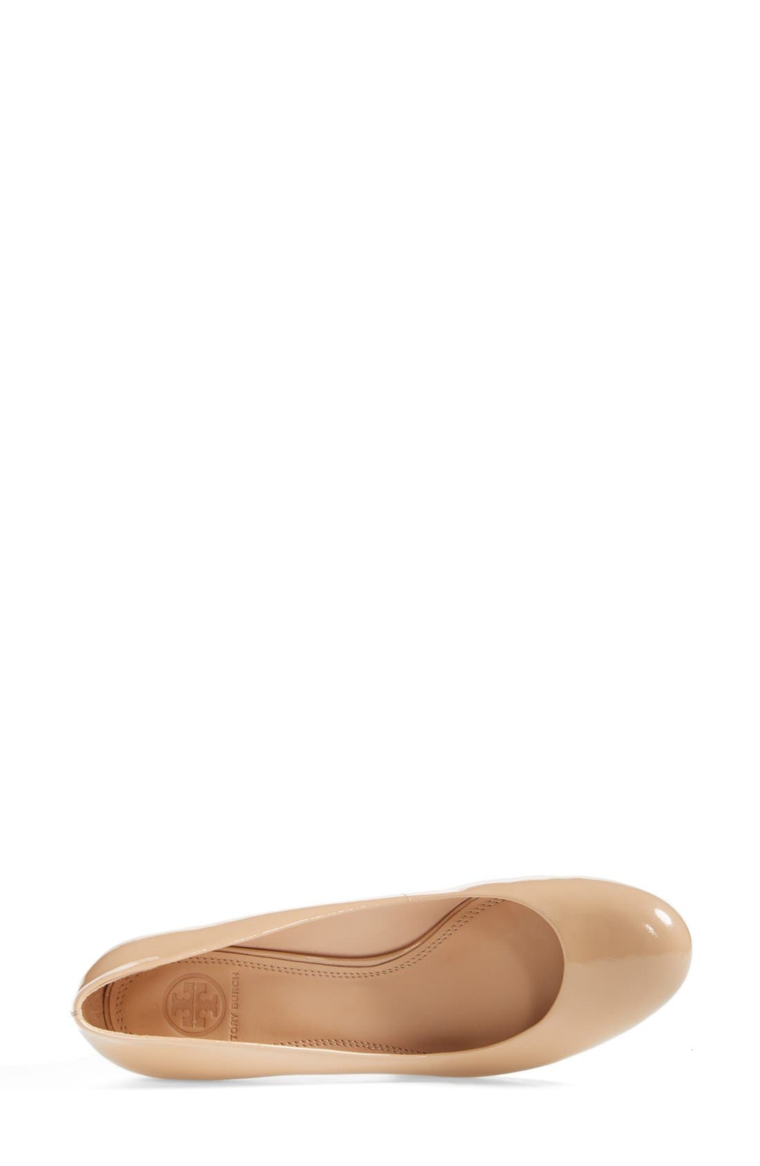 'Astoria' Wedge Pump, Alternate, color, TORY BEIGE PATENT