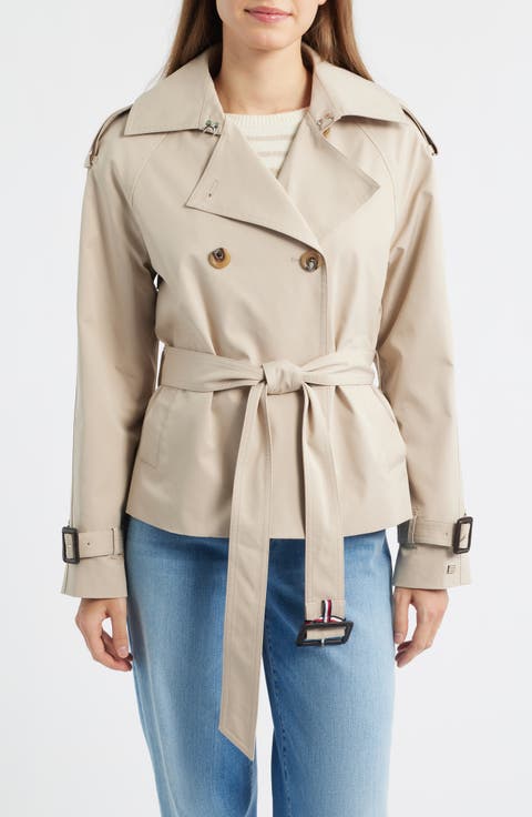 Belted Crop Trench Coat