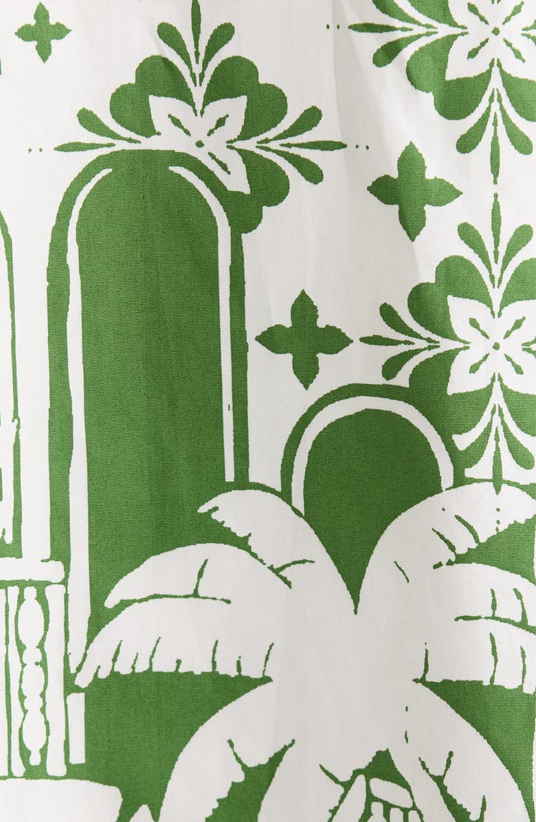 SUGARLIPS Arbor Tile Lexya Cotton Shift Dress, Alternate, color, White-Olive