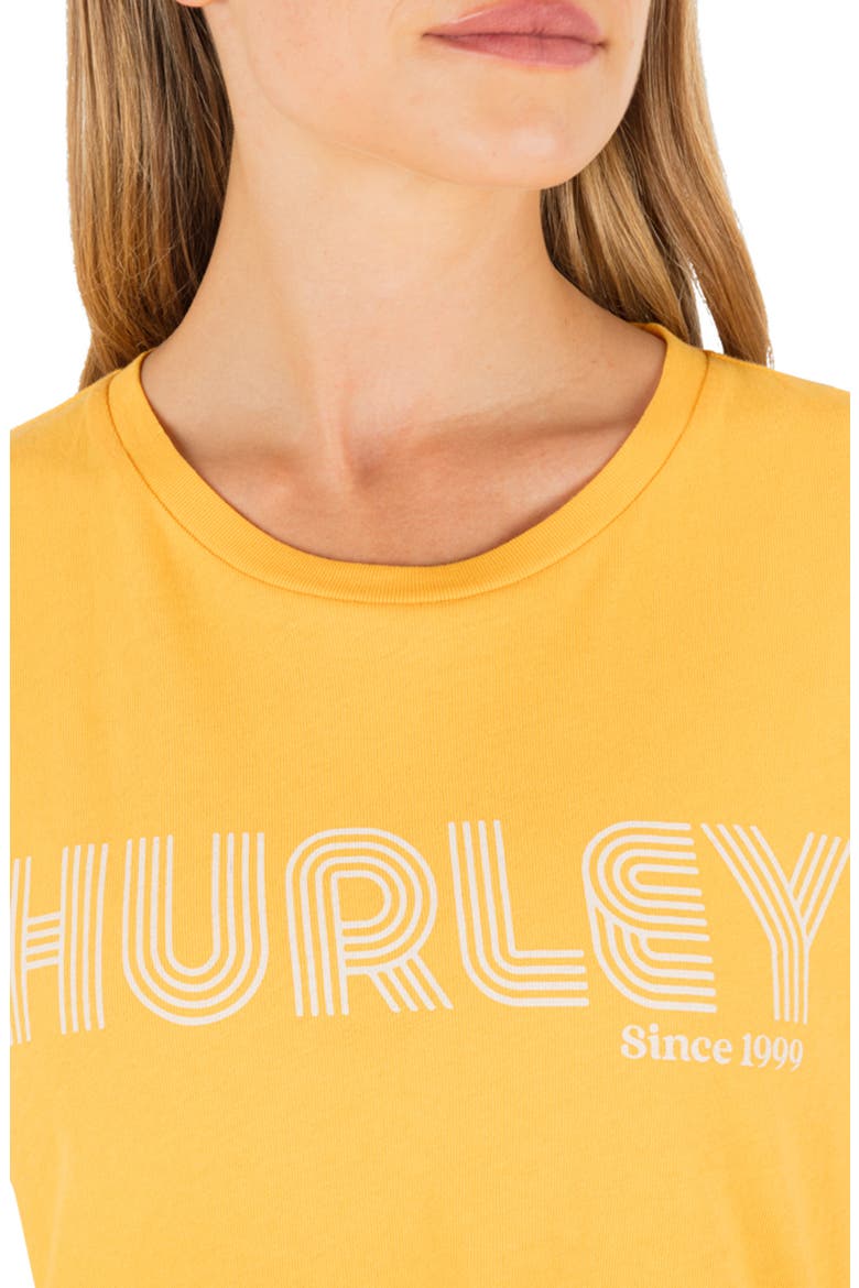 Rollers Boxy Crop Cotton Graphic T-Shirt, Alternate, color, MARIGOLD