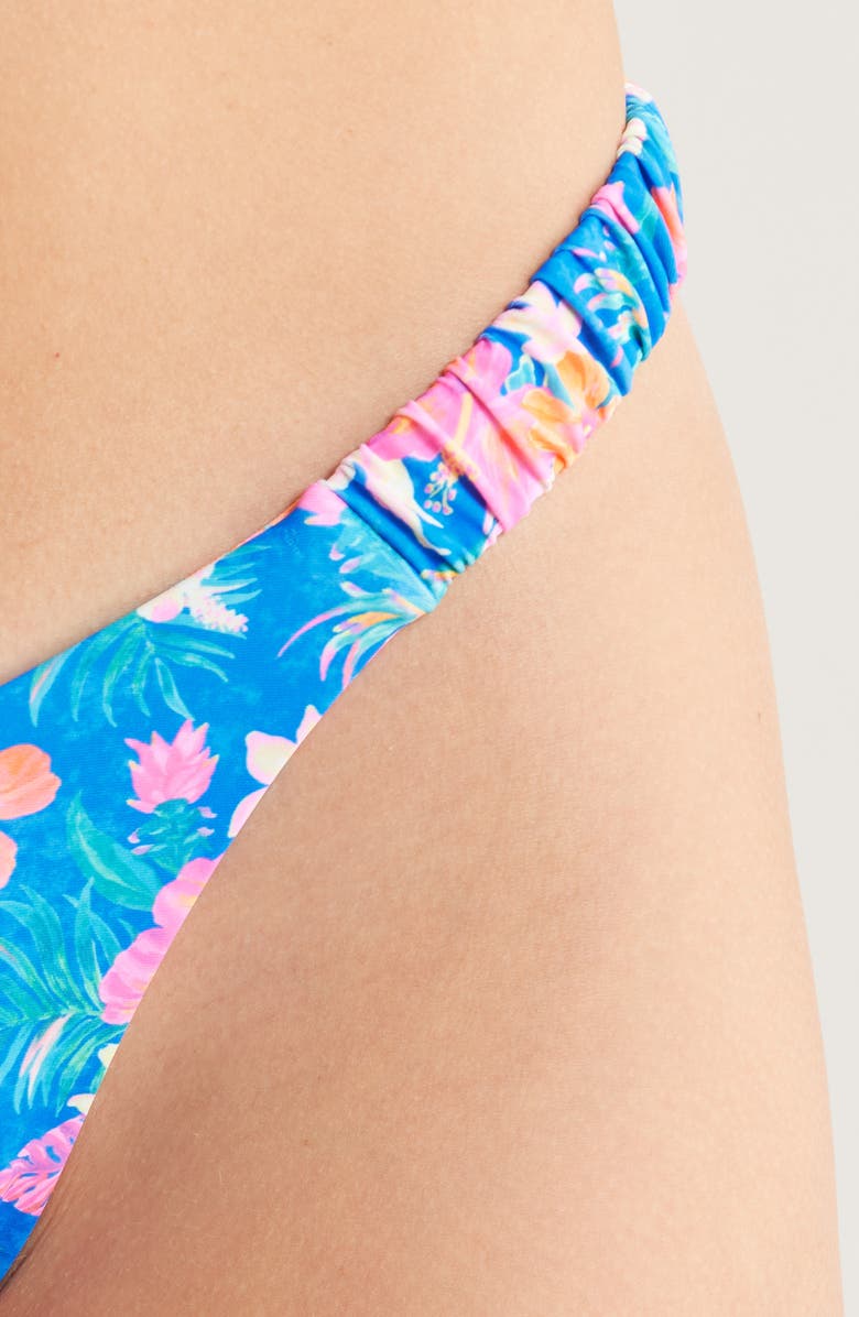 Kulani Kinis Retro Y Thong Bikini Bottoms, Alternate, color, Electric Palms