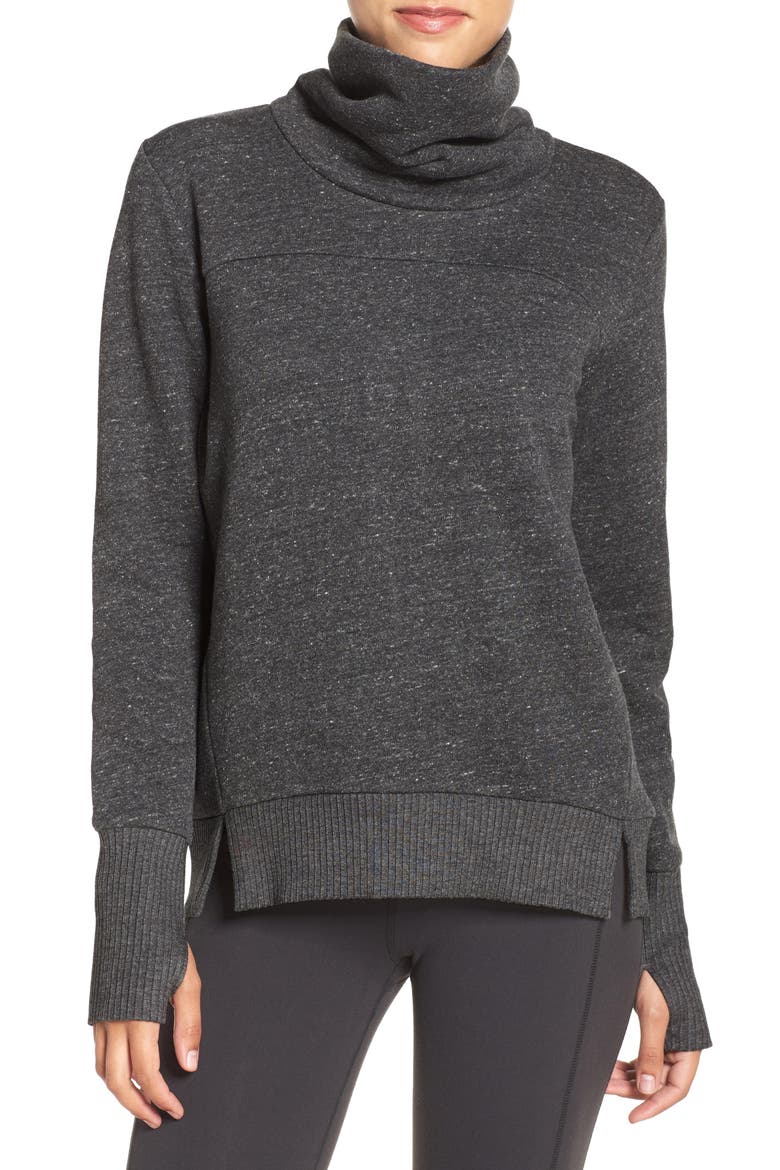 Haze Funnel Neck Sweatshirt, Main, color, CHARCOAL HEATHER