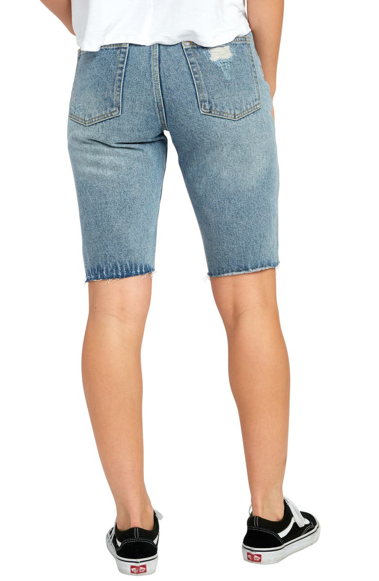 RVCA Off Road Ripped Denim Bermuda Shorts, Alternate, color, 