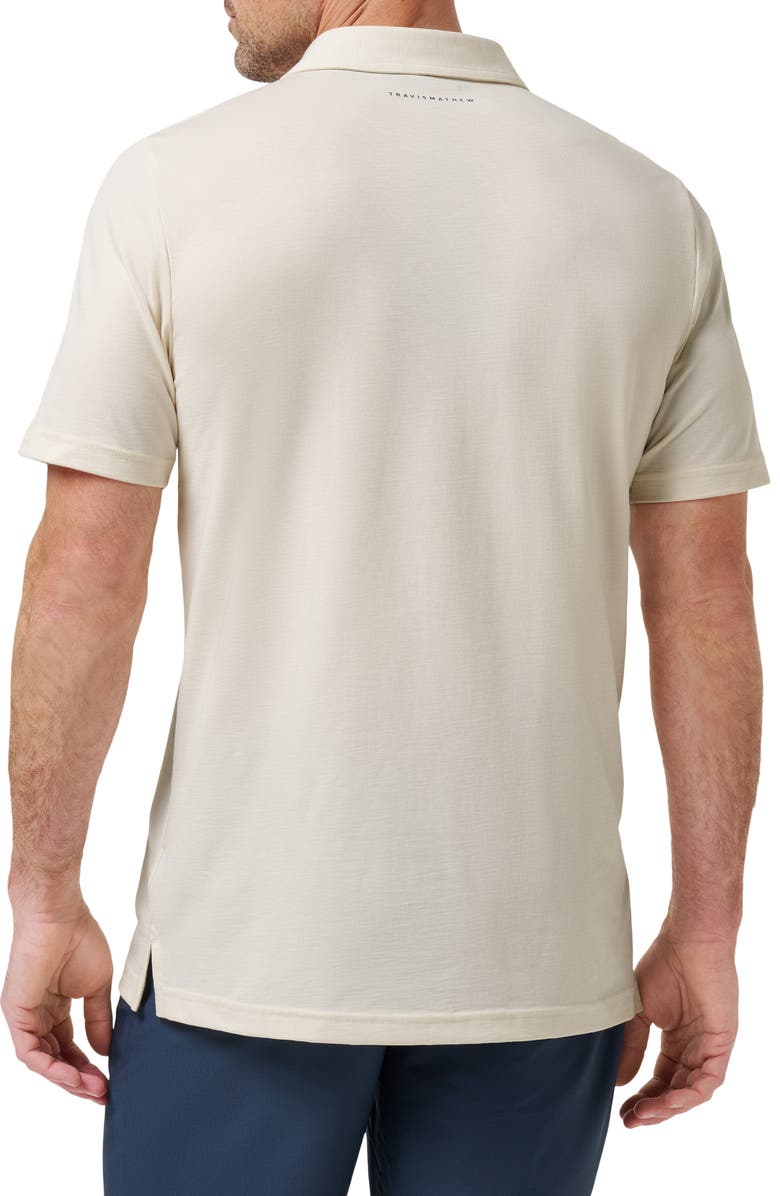 TravisMathew Postcard Market Stripe Polo, Alternate, color, Birch