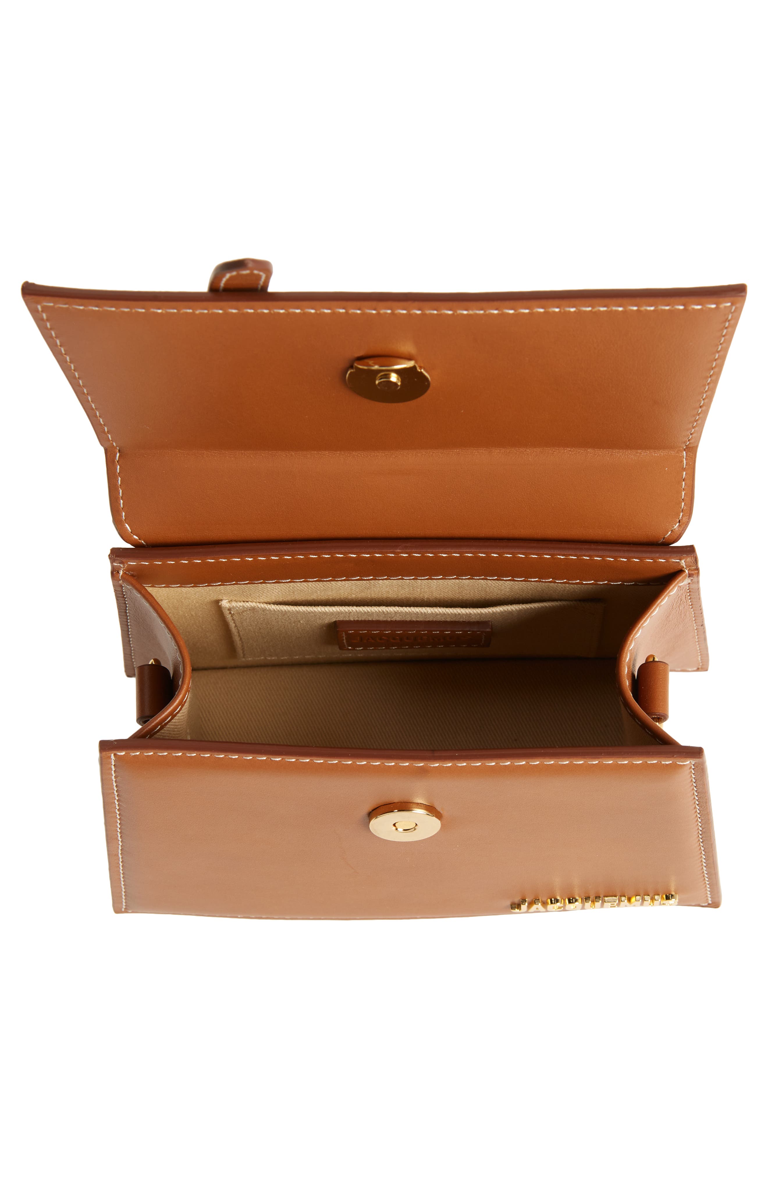 Jacquemus Le Chiquito Moyen Buckle Leather Top Handle Bag, Alternate, color, 