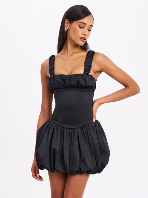 Aubrey Ruffled Bubble Hem Mini Dress