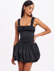 Miss Circle Aubrey Ruffled Bubble Hem Mini Dress