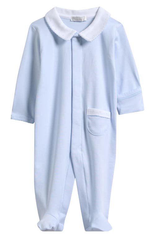 Kissy Kissy New Beginnings Pima Cotton Footie In Blue