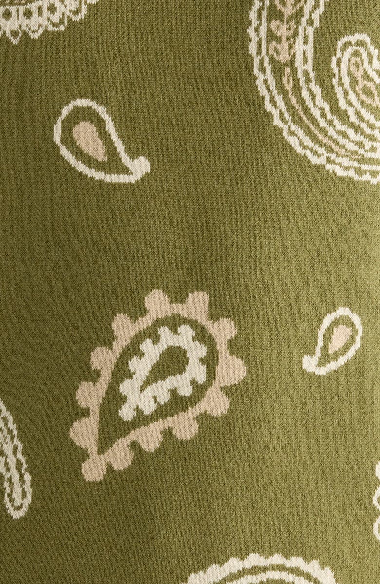 Malbon Golf Paisley Sweater Vest, Alternate, color, Olivine