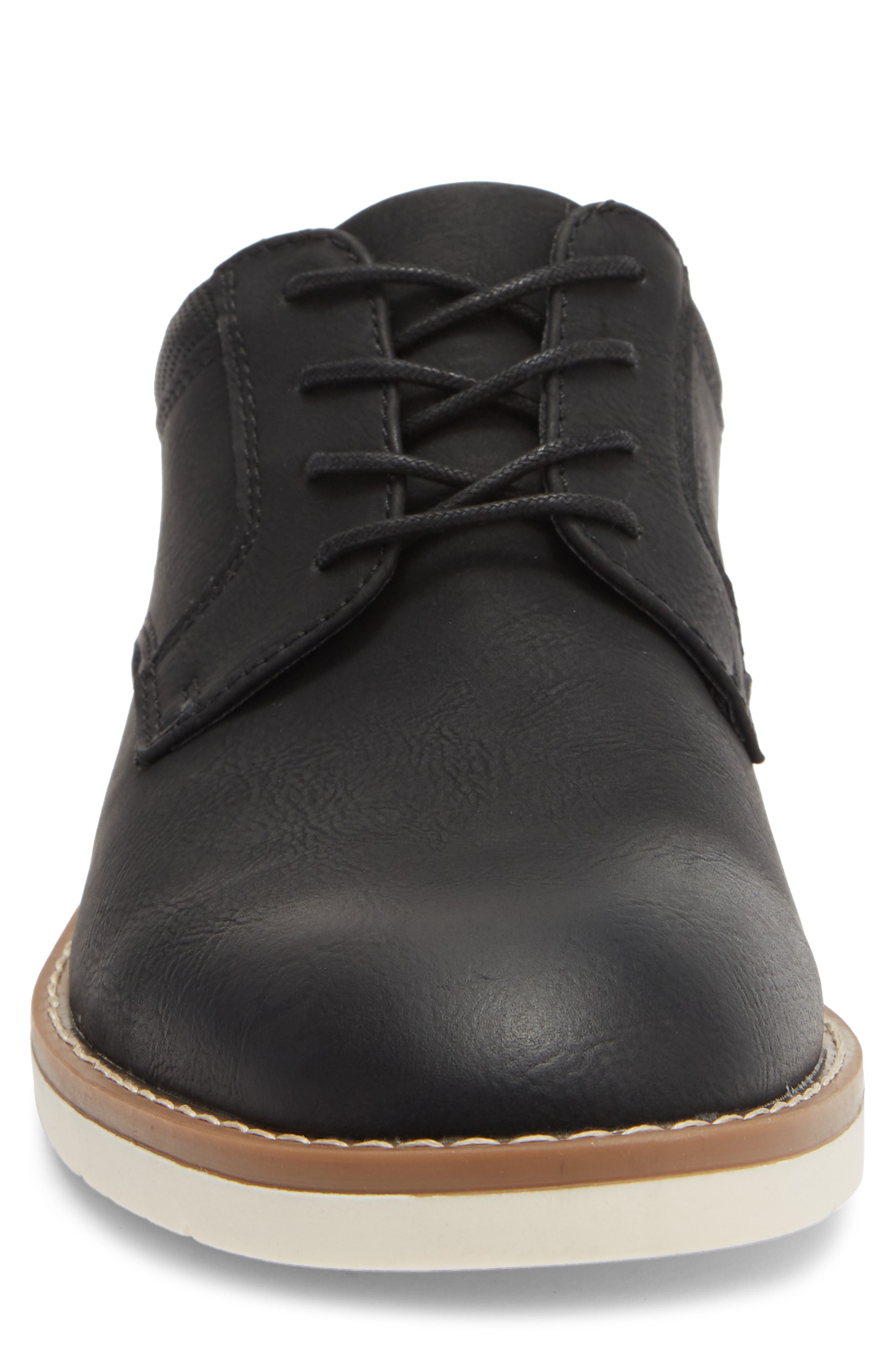 Asher Hybrid Plain Toe Derby, Alternate, color, BLACK NUBUCK PU