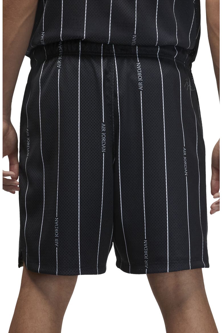 Essentials Stripe Mesh Shorts, Alternate, color, BLACK/ WHITE/ WHITE