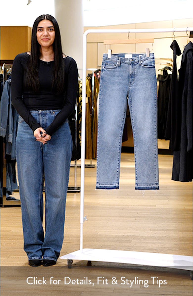 Le High Released Hem Ankle Straight Leg Jeans, sales video thumbnail