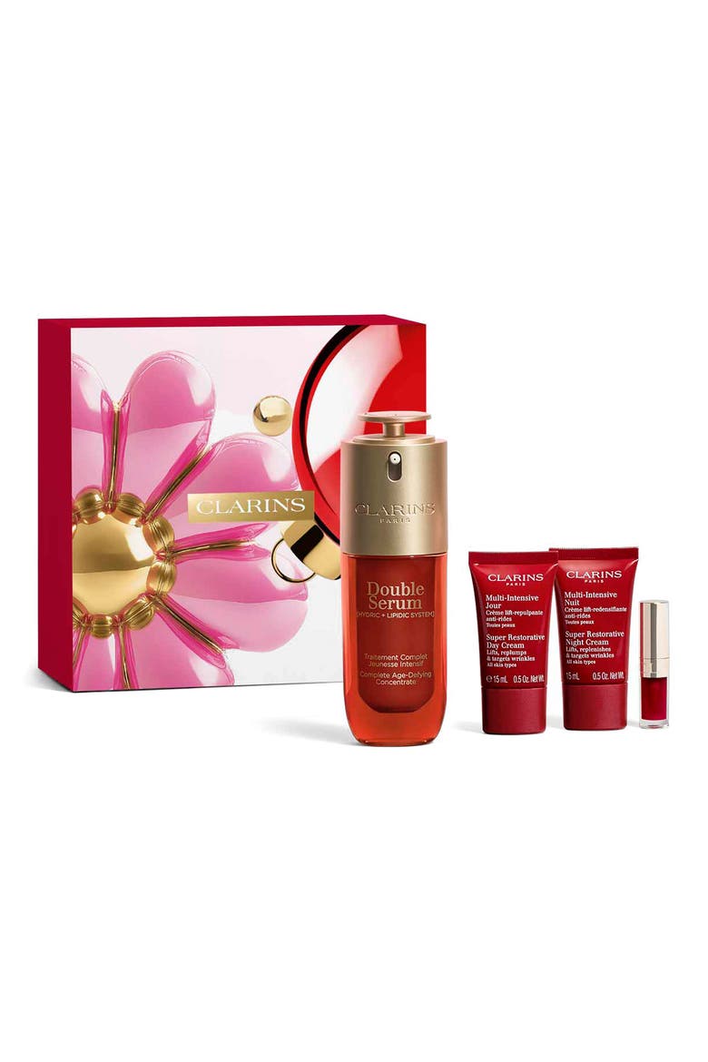 Double Serum & Super Restorative 4-Piece Anti-Aging Skincare Gift Set, Main, color, NO COLOR