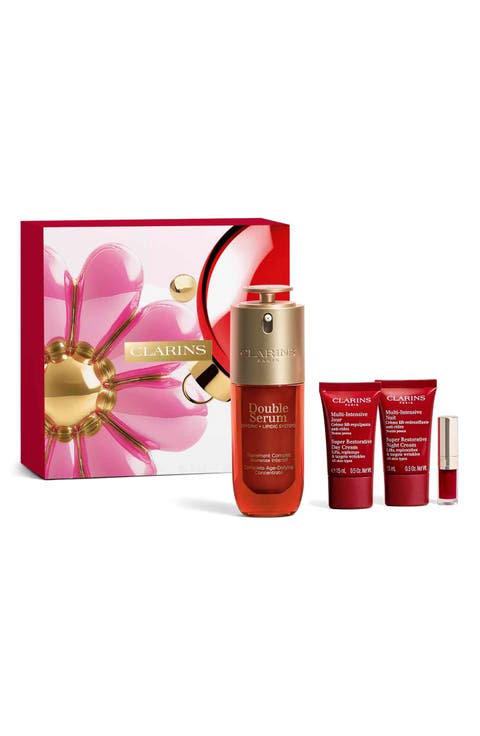 Double Serum & Super Restorative 4-Piece Anti-Aging Skincare Gift Set
