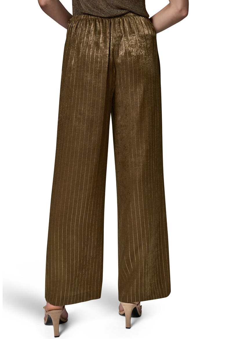 Pinstripe Wide Leg Pants, Alternate, color, OLIVE BRANCH