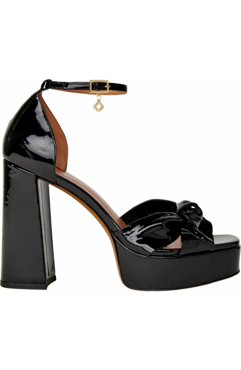 maje Leather platform sandals, Main, color,