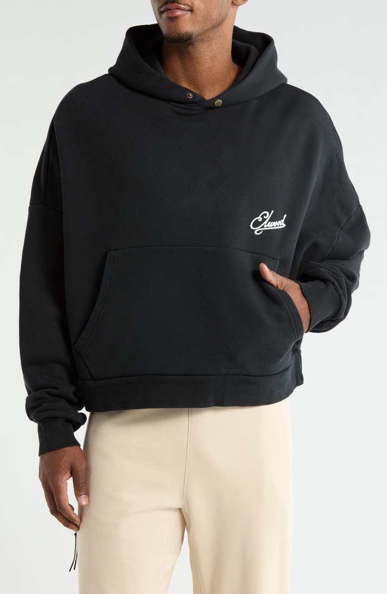 Elwood Logo Rectangle Hoodie, Main, color, Black Ink