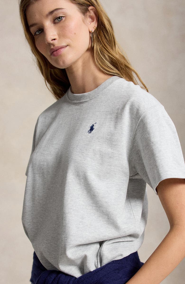 Polo Ralph Lauren Logo Detail Cotton T-Shirt, Alternate, color, Grey Ash Heather