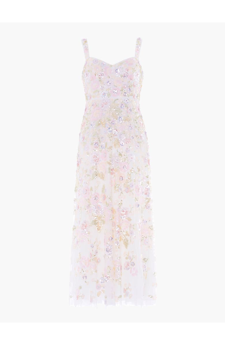 Needle & Thread Sequin Paradise Sweetheart Ankle Gown, Alternate, color, Swan White/Multi