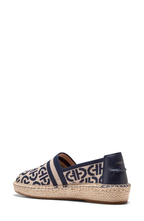 Cole Haan Cloudfeel Stitchlite Espadrille Flat In Double Navy Blazer/oat Stitch