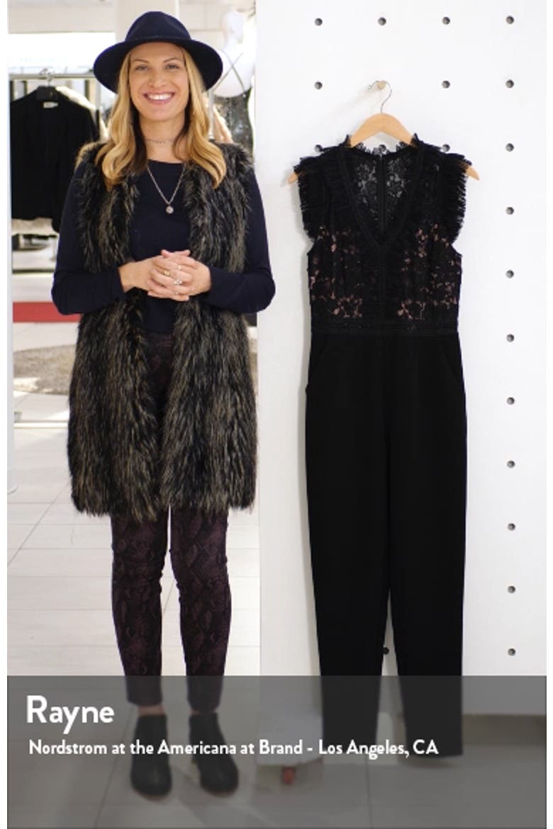 Deven Mesh & Lace Jumpsuit video