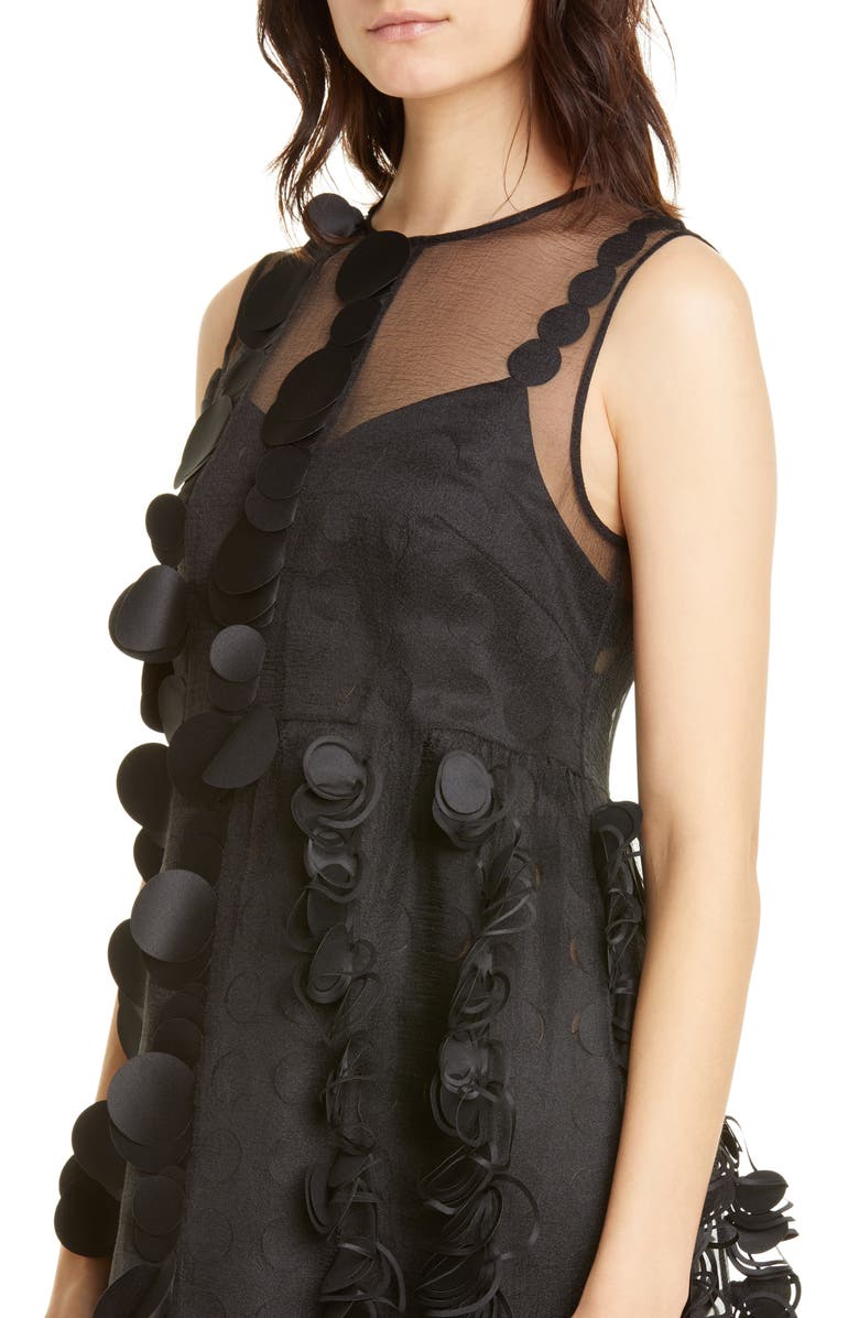 Paskal Laser Cut Dot Organza Midi Dress, Alternate, color, 