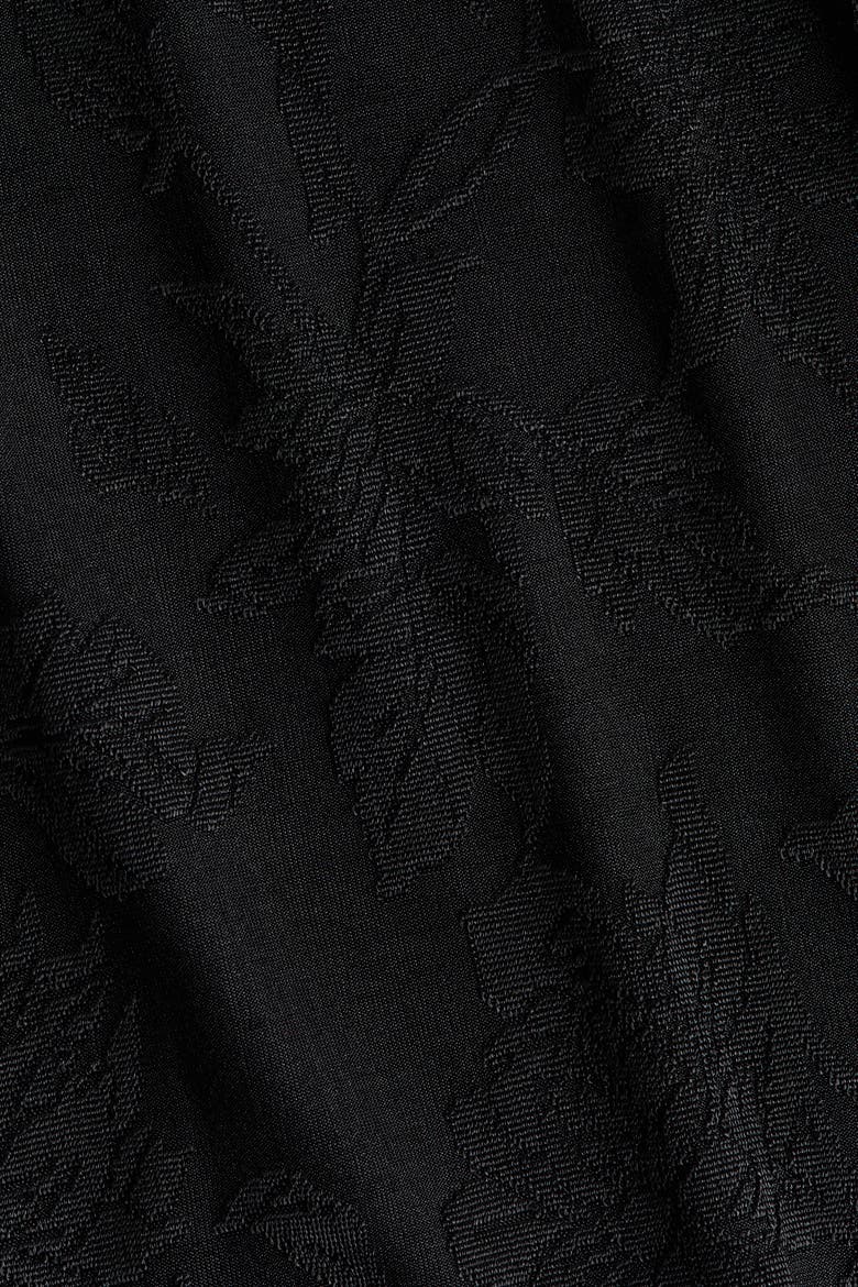 Jacquard Jersey Pull-on Pants, Alternate, color, Black