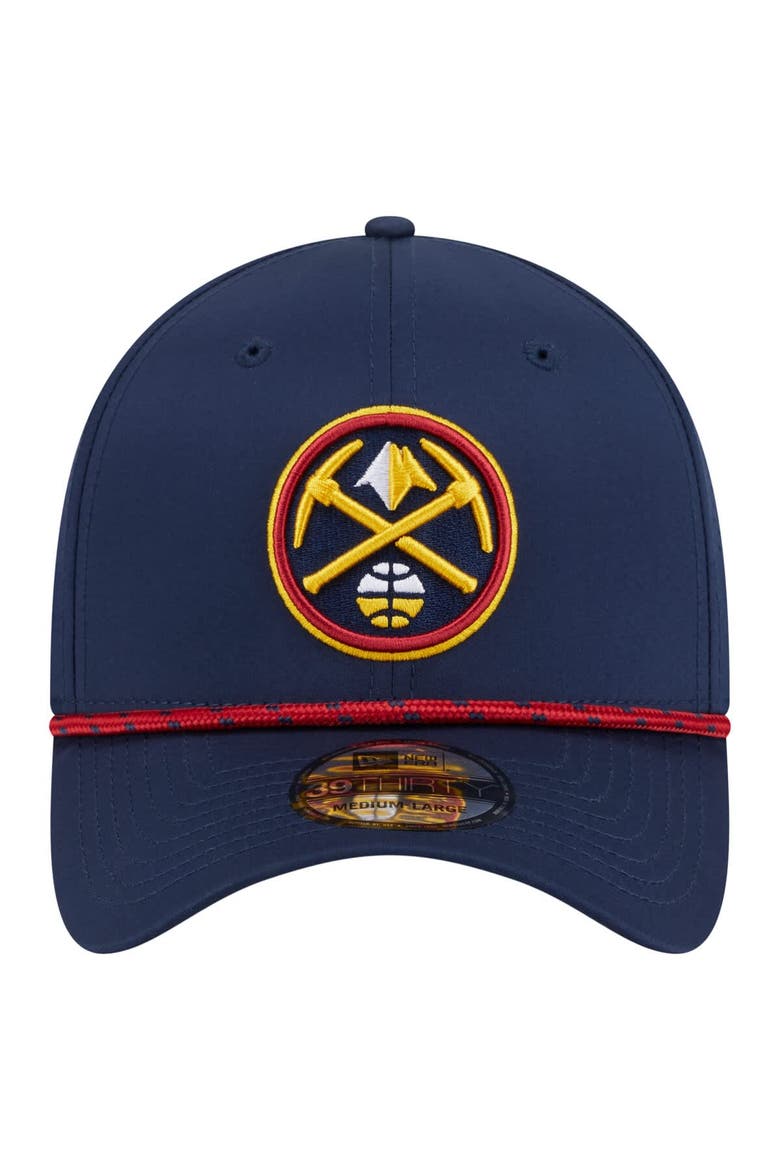 Men's New Era Navy Denver Nuggets Featherweight Poly Rope Flex 39Thirty Hat, Alternate, color, Navy