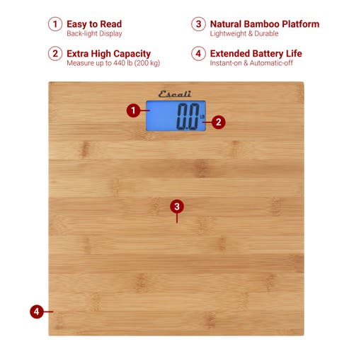 Escali Bathroom Scale In Brown