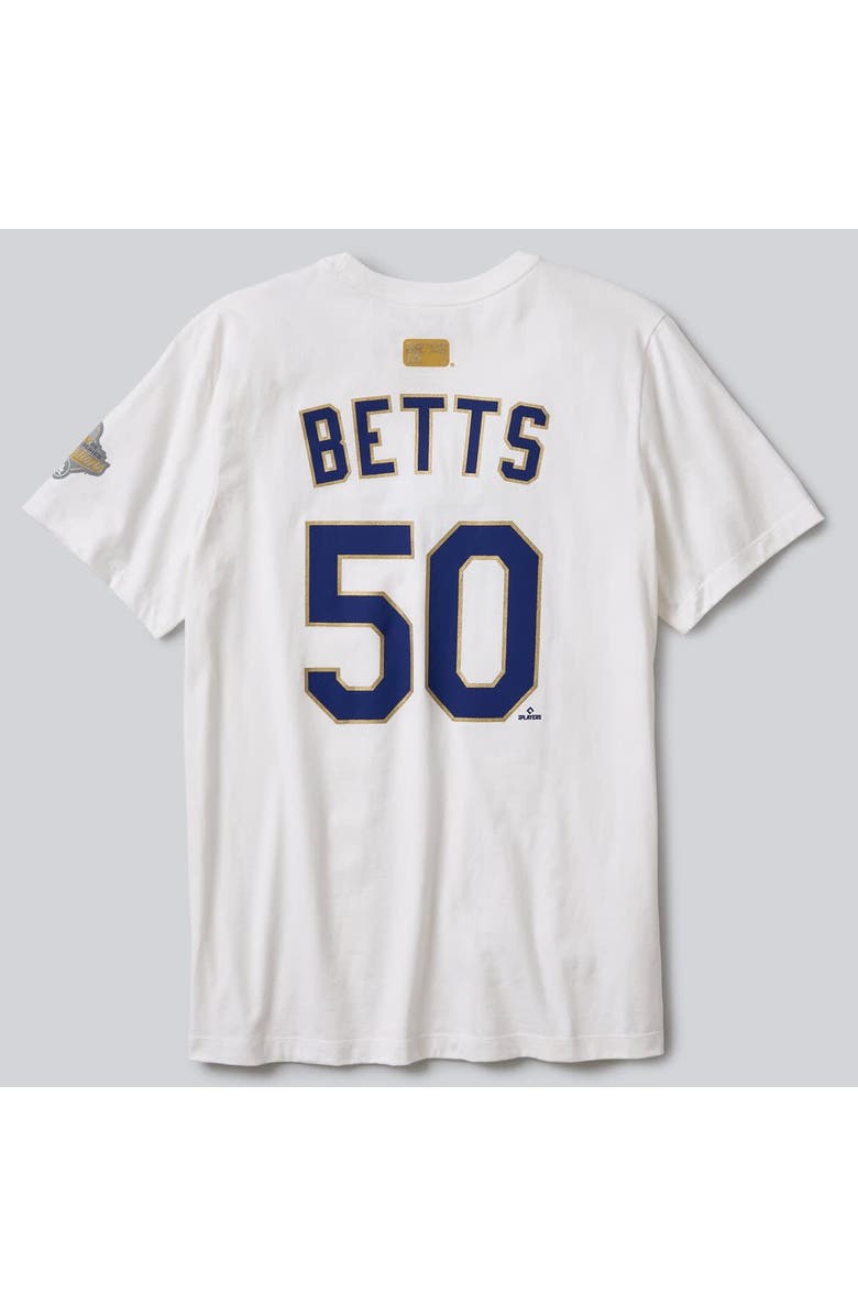 Nike Men's Nike Mookie Betts White Los Angeles Dodgers 2026 Gold Collection Name & Number T-Shirt, Alternate, color, White
