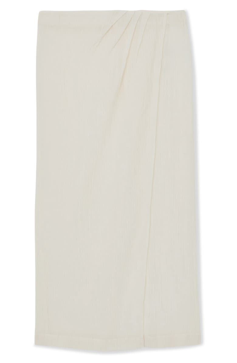 Reiss Rosa Semisheer Cotton Blend Cover-Up Skirt, Alternate, color, Neutral