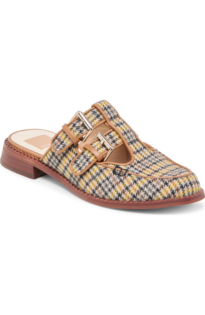 Dolce Vita Haydee Double Buckle Mary Jane Mule, Main, color, Yellow Multi Tweed