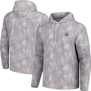 Tommy Bahama Men's Tommy Bahama Gray Chicago Cubs Palm Frenzy Hoodie Long Sleeve T-Shirt