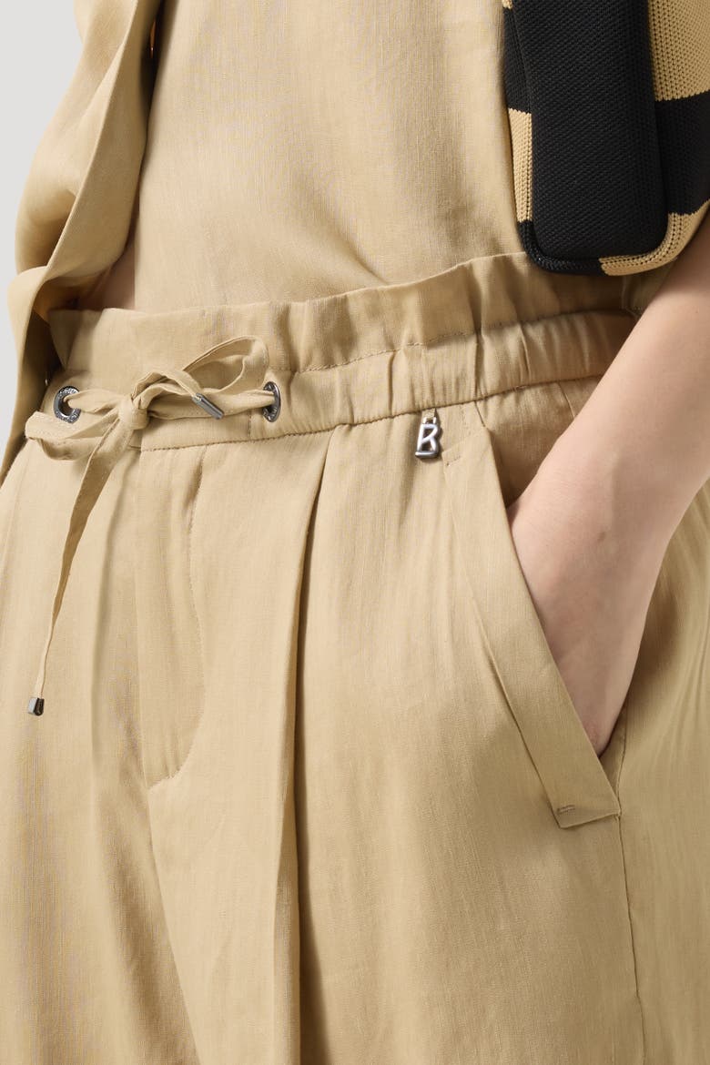 Candy linen blend pants, Alternate, color, Camel