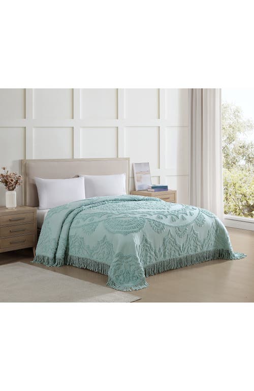 Beatrice Home Fashions Lotus Chenille Comforter In Blue