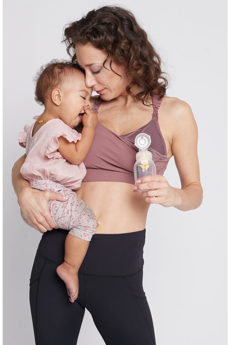Venice 3 Ultimate Support Full Coverage Nursing and Pumping Sports Bra, Alternate, color, Mauve Smoke