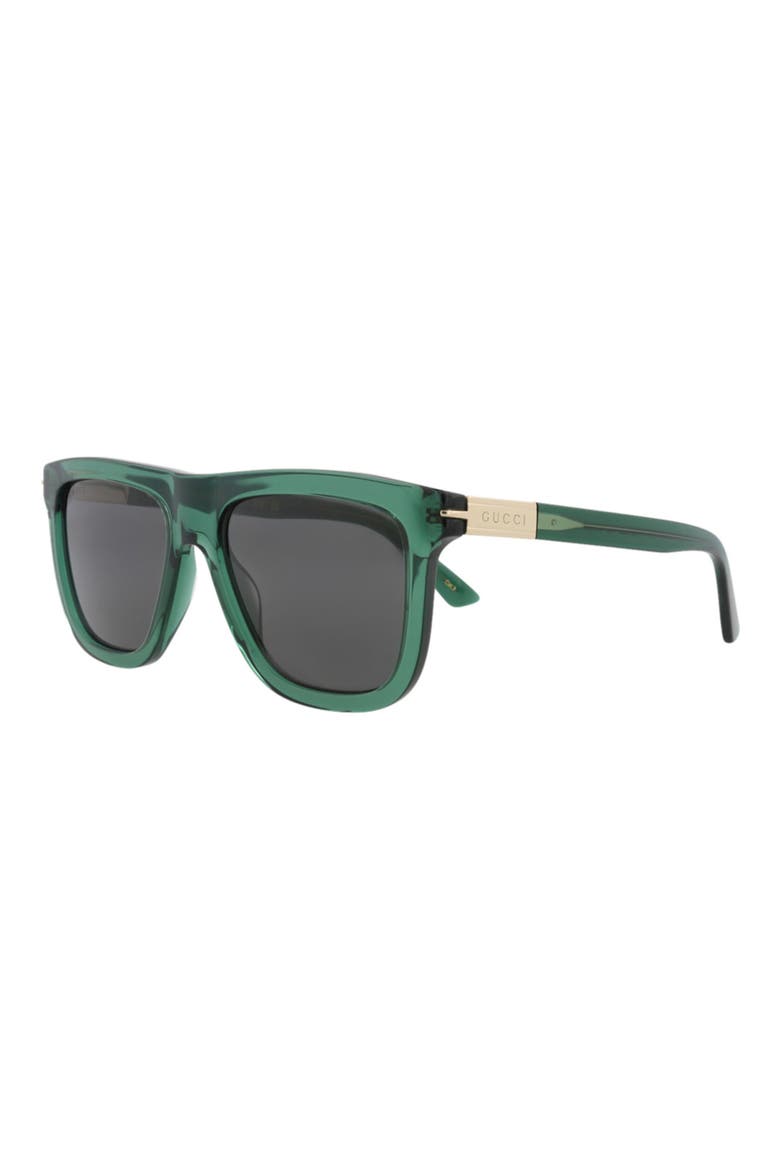 54mm Novelty Square Sunglasses, Alternate, color, GREEN GREEN GREY