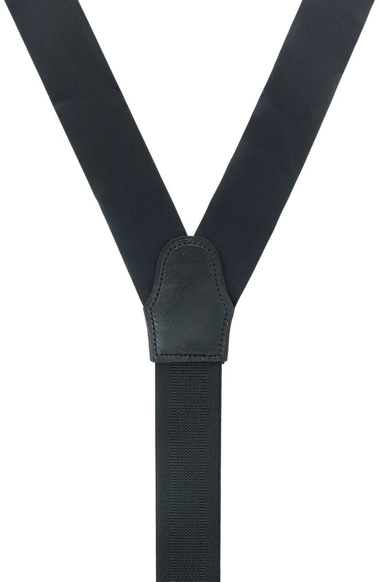 Trafalgar Sutton Silk Formal Suspenders, Alternate, color, Black