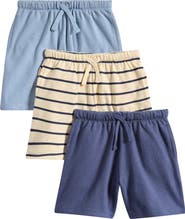 NEXT Kids' Assorted 3-Pack Textured Jersey Shorts