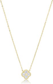The Lovery Fine Jewelry CZ Single Clover Necklace