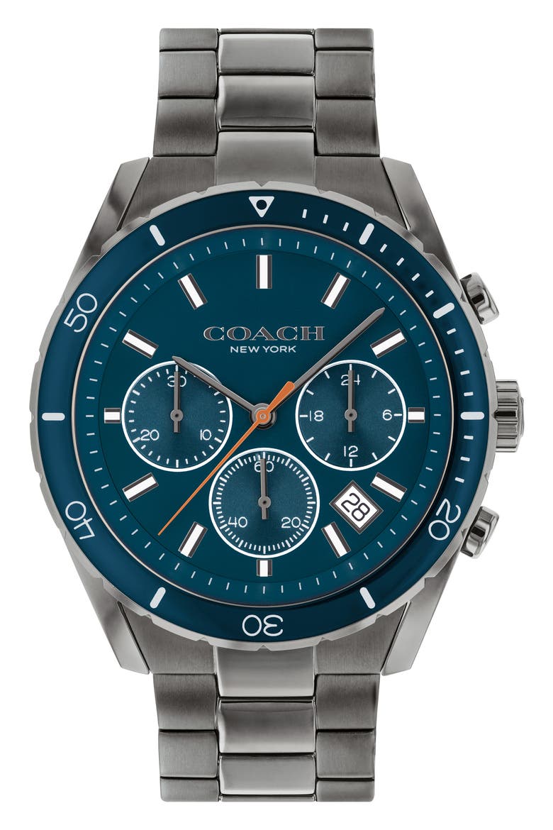 Preston Chronograph Bracelet Watch, 44mm, Main, color, NAVY